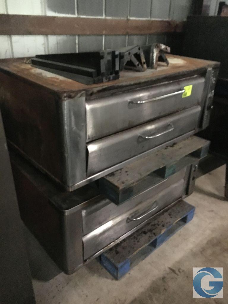 42" gas stainless steel pizza ovens with slate