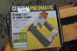 (5) Central Pneumatic 18ga Air Nailer/  Staplers