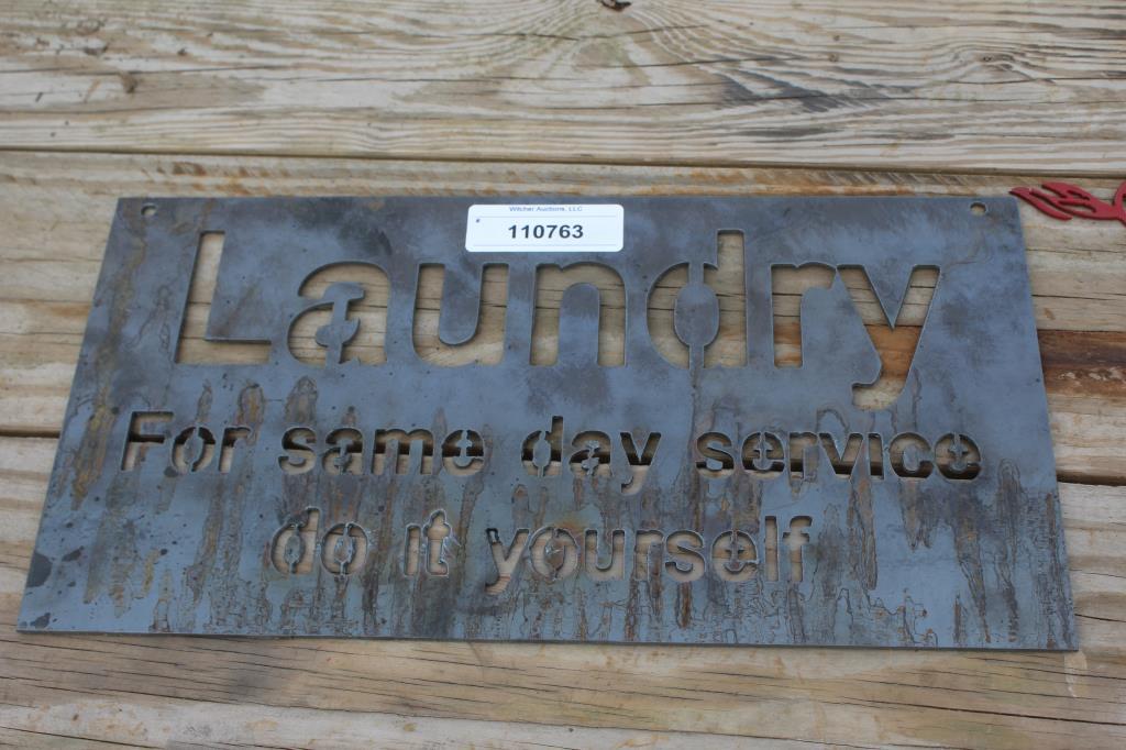 Laundry Sign Steel Cut-Out