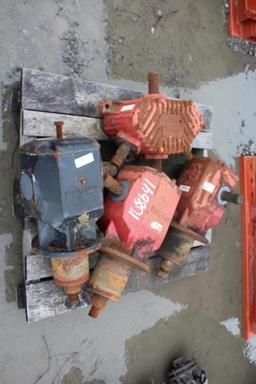 Lot of (4) Bush Hog Batwing Cutter Gearboxes