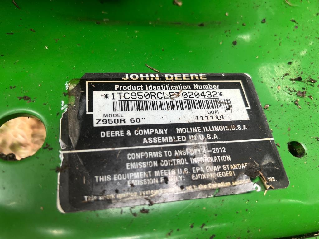 2014 John Deere Z950R Zero Turn Mower