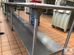 16ft stainless steel prep table