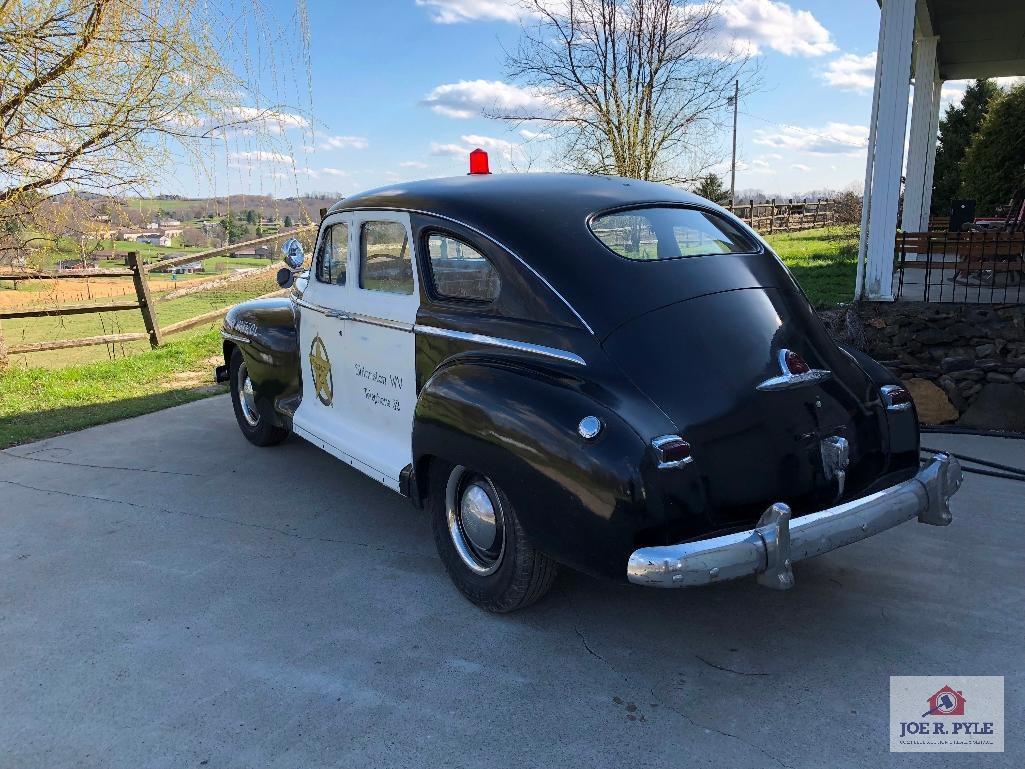 1948 Plymouth 4 door sedan police car (service police car from Shinnston, WV)