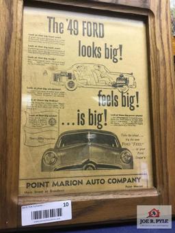 1949 Ford Point Marion Auto Advertising Sign (11.5"x8")