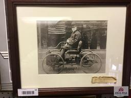 Henry Ford "Behind the stick of his new auto" Photograph 1896 (11"x13.5")