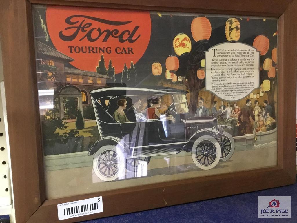 Ford Touring Car Advertising Sign (17"x11.5")