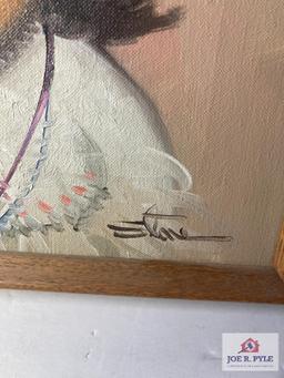Native American painting signed Stone