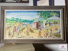 Canute Davis (?) Jamaica '81 framed art