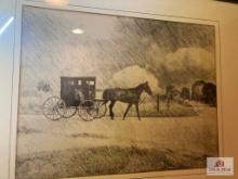 Academy of Arts Amish wagon 23 x 17