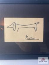 Pablo Picasso drawing 'Sausage Dog' (Lump)
