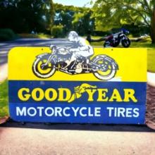 GOODYEAR MOTORCYCLE PORCELAIN SIGN
