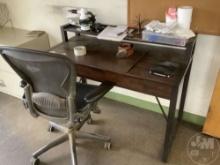 COMPLETE OFFICE, DESK CHAIR, FILE CABINET, PEG BOARDS