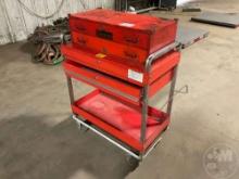 ROLLING TOOL CART, VINTAGE SNAP-ON MID BOX