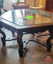 NEW Indonesia Hand Carved Mahogany Coffee Table