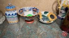 NEW Ferra Bella Bowl, Stone Cookies Jar, TableArts