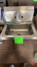 NEW BK Resources Stainless Wall Mounted Hand Sink