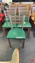 Plymold Metal Frame Green Chairs