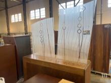 Wooden Accent Console with Plexiglass Inserts