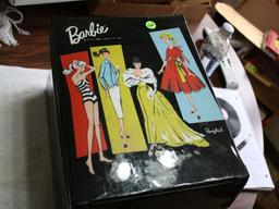 Rare Mattel Black Barbie Suitcase w/ 1961 Ponytail Barbie