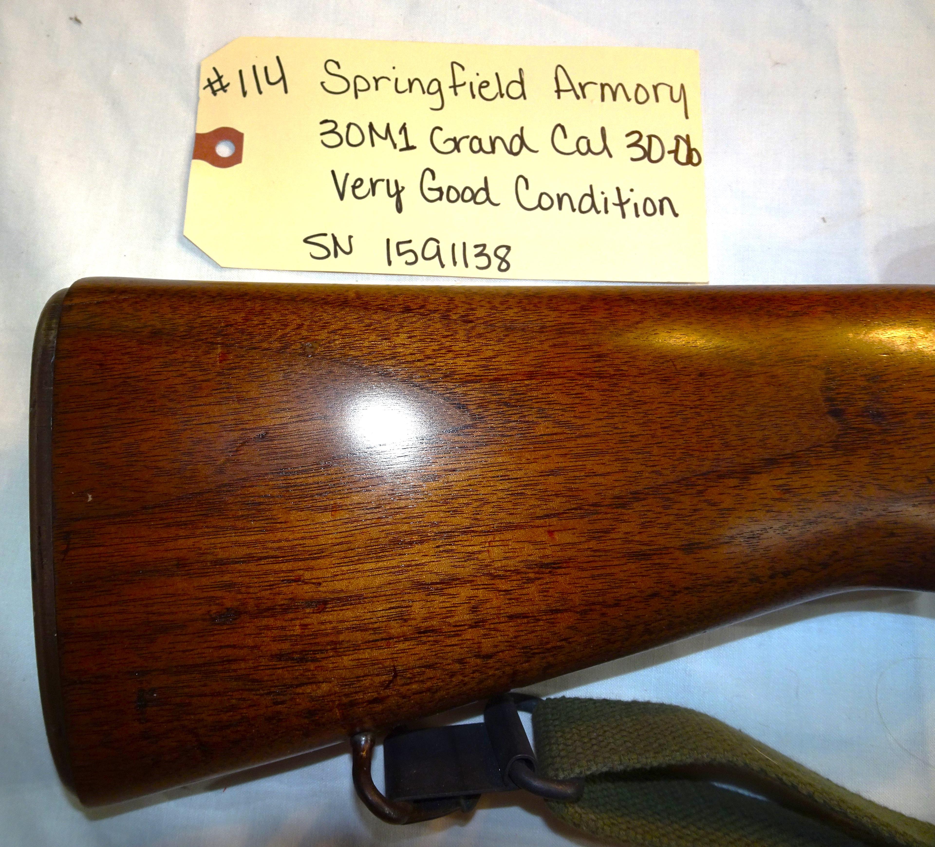 Springfield Armory 30M1 Grand Cal 30-06 Very Good Condition