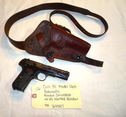 Colt 32 Model 1903 Automatic Rimless Smokeless w/US Marked Holster