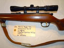 Marlin Model 733 Microgrooved Barrel, 22 Magnum w/Bushnell Sportview 3x9 Scope w/sling