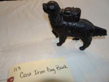 Cast Iron Dog Bank