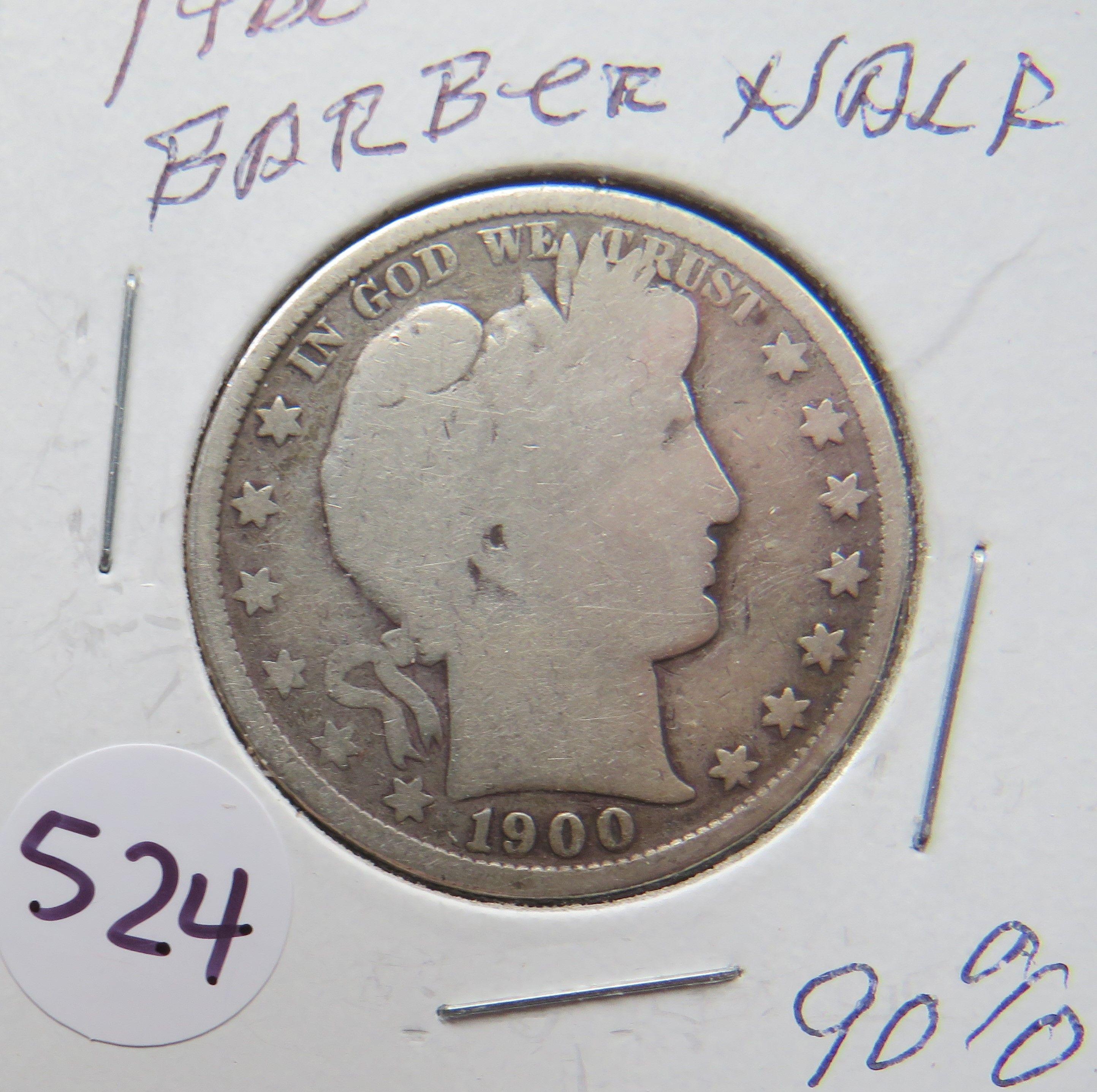 1900- Barber Half Dollar