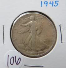 1945- Walking Liberty Half Dollar