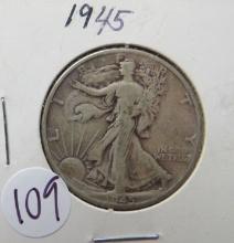 1945- Walking Liberty Half Dollar