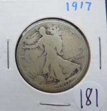 1917- Walking Liberty Silver Half Dollar