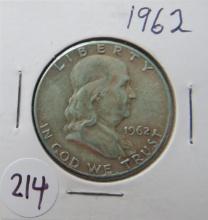 1962- Franklin Half Dollar