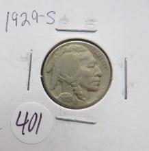 1929-S  Buffalo Nickel