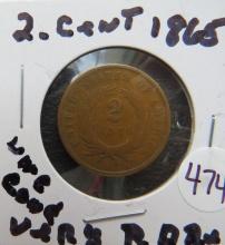 1865- 2 Cent