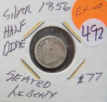 1856- Seated Liberty Silver Half Dime