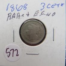 1868- 3 cent
