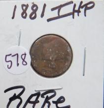 1881- Indian Head Penny