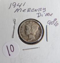 1941- Mercury Dime