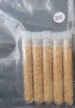 5 tubes- of Gold Colored Flakes