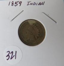 1859- Indian Head Cent