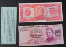 The Uruguay 4 Bank Note Set