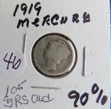 1919- Mercury Dime
