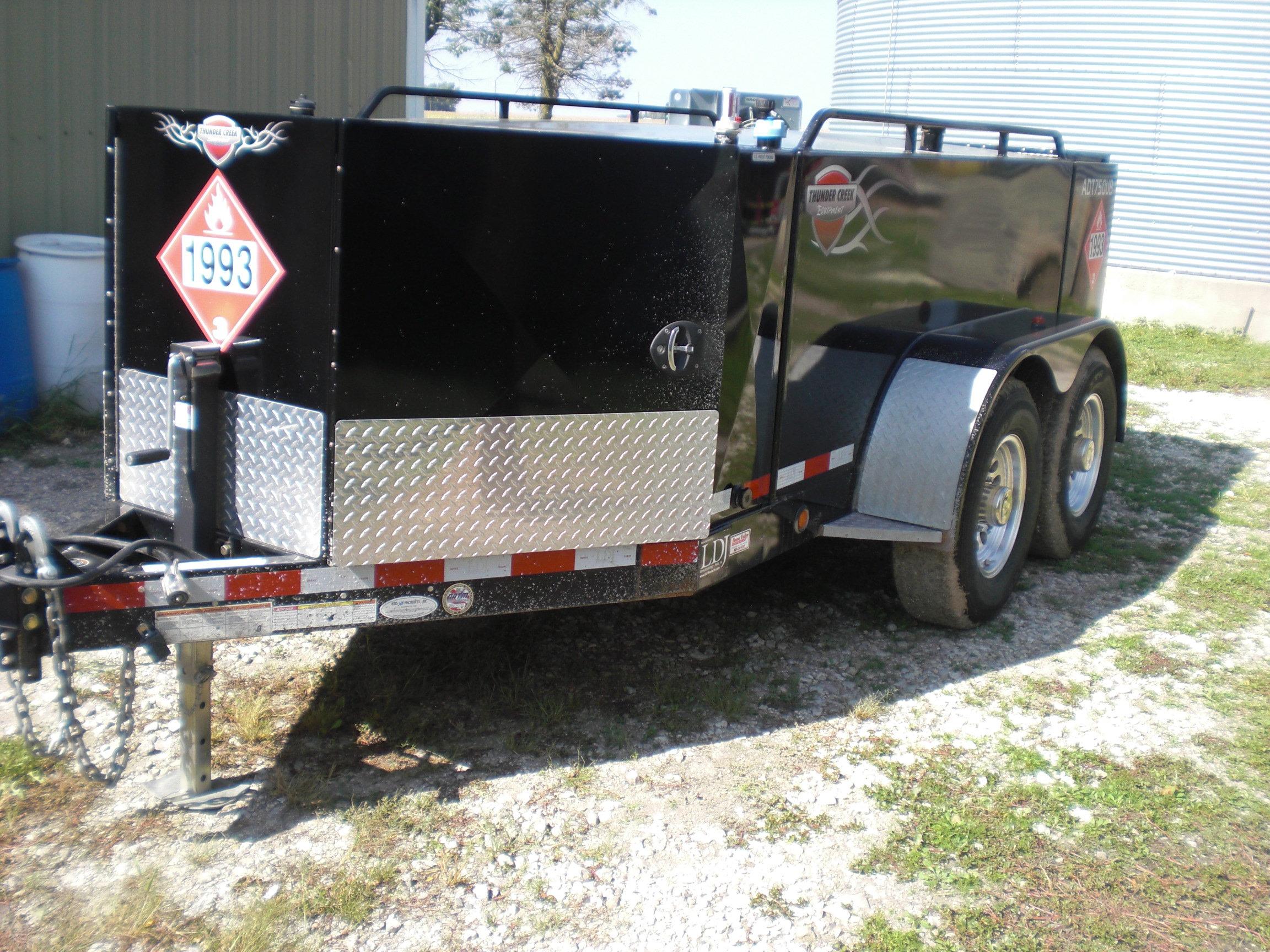 2013 Thunder Creek 750 gal fuel trailer