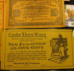 1917 "Standard Oil Company" advertising New Perfection Oil Cook Stove'; Original "Tarnoff-Plate" in