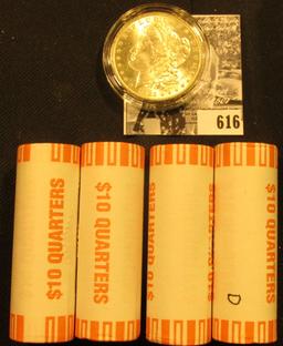 (6) 2000 D Original BU Bank-wrapped Rolls of South Carolina Statehood Quarters; & 1885 O BU Morgan S