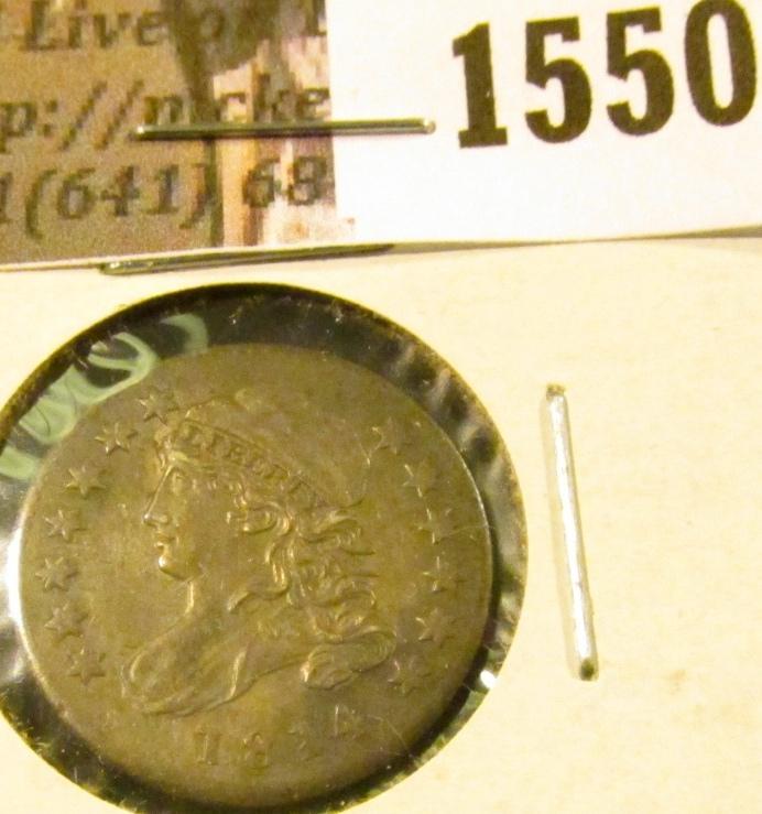 1550 . 1814 small date Bust Dime, AU.