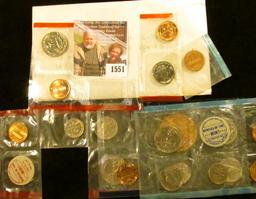 1551 . Lot of partial U.S. Mint Sets: 1970 Cents PDS, Nickels DS, D