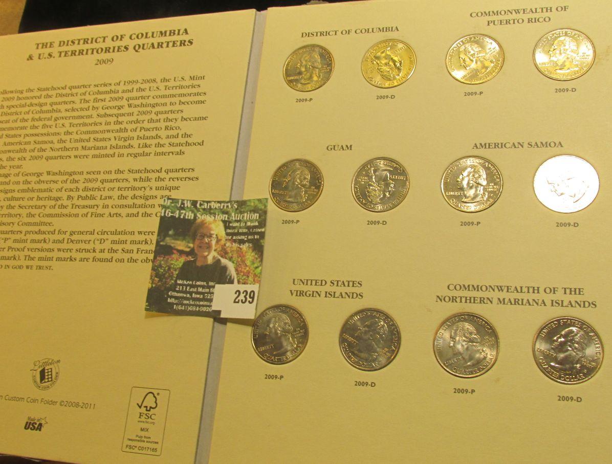 Archival Quality Littleton Coin Folder for "The District of Columbia & U.S. Territories Quarter Prog