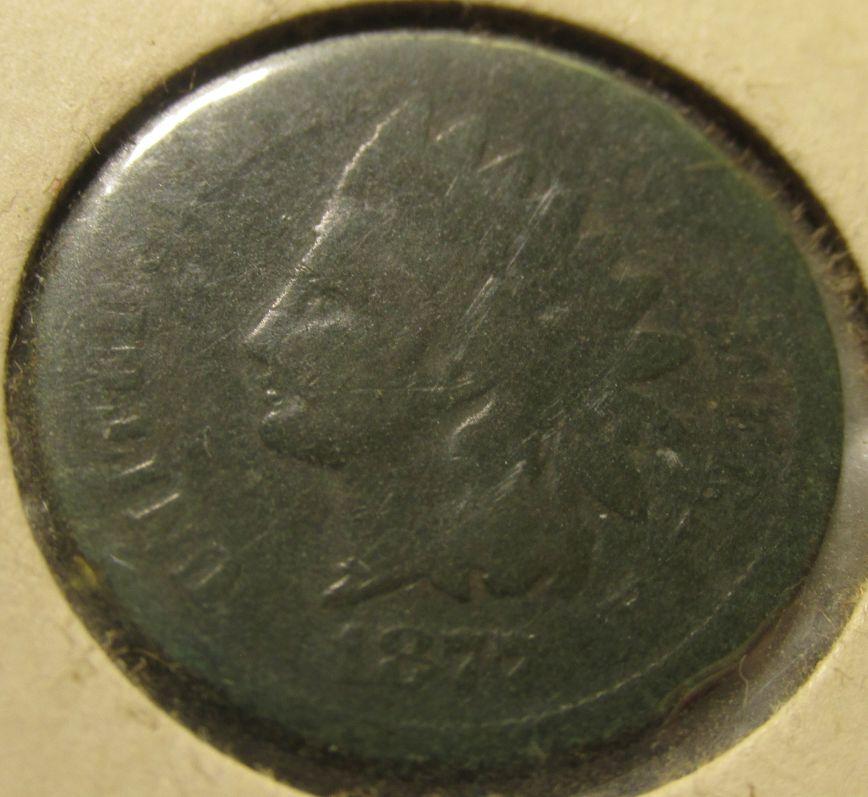 1877 Indian Head Cent. Good. Super key date.