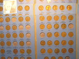 (4) Partial Sets Lincoln Cents (2) 1909-1940 & (2) 1941-1974 (192) Coins In Whitman Folders.